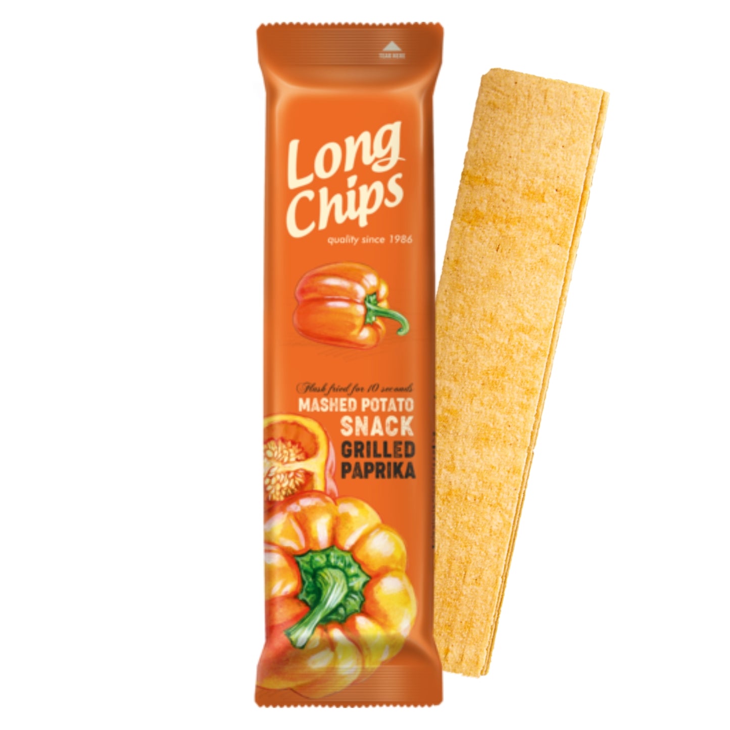 Long chips - Mashed Potato snack Grilled Paprika 75g x 20Pkt