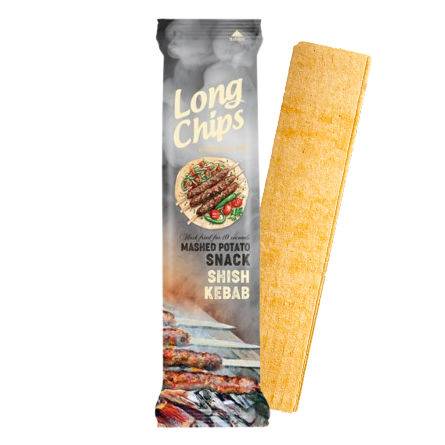 Long chips - Mashed Potato snack Shish Kebab 75g x 20Pkt
