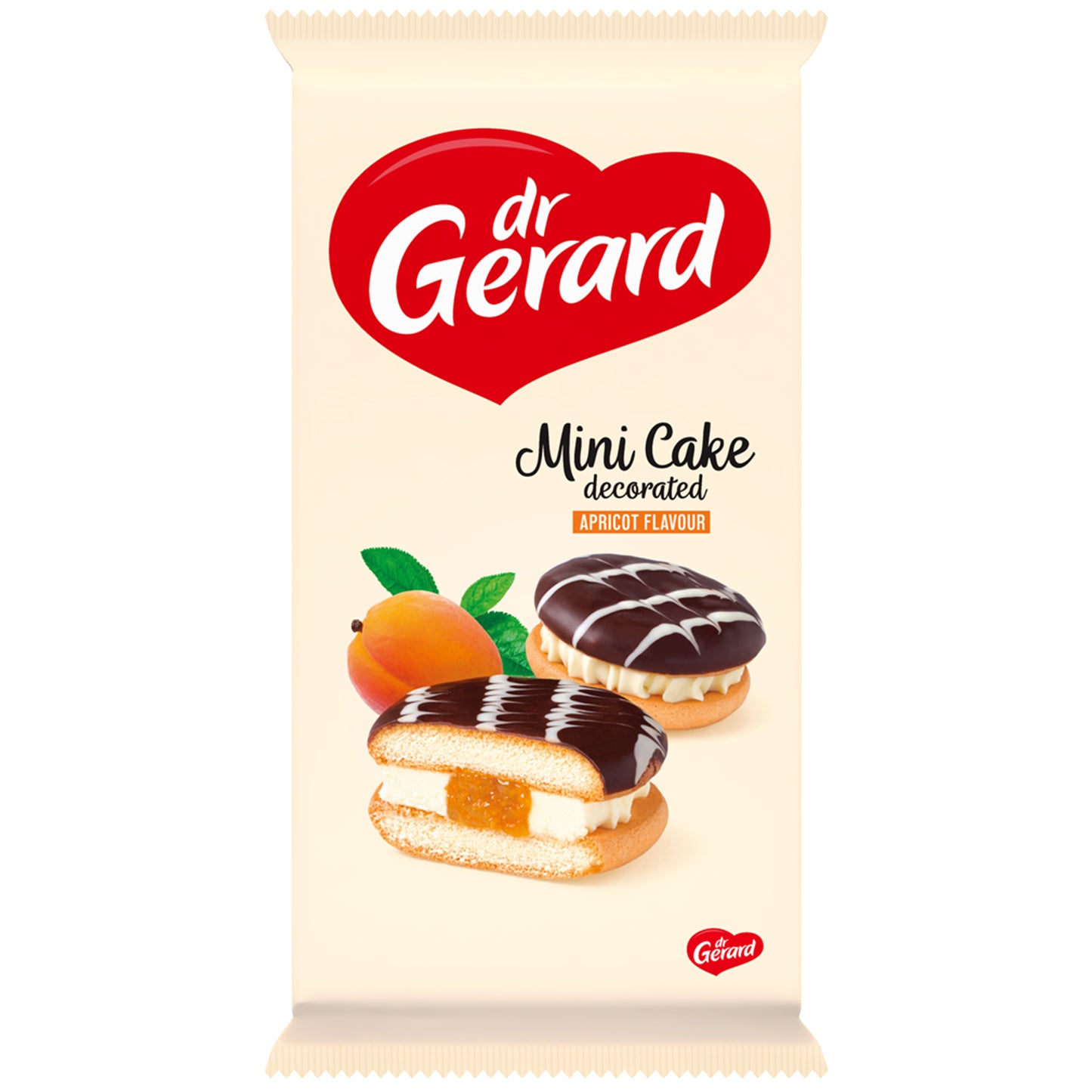 Mini cake decorated apricot flavour 165g