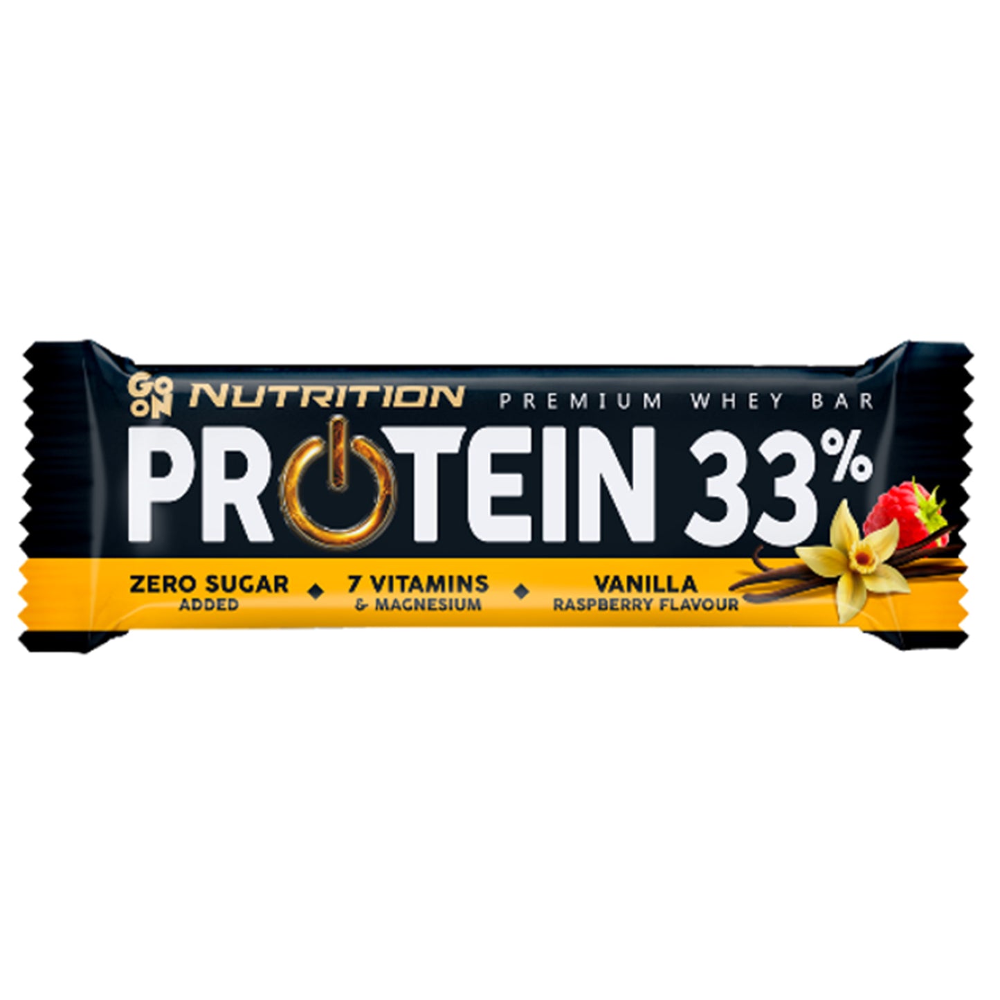 GO ON NUTRITION Protein Bar 33% - vanilla raspberry flavor (50g x case)