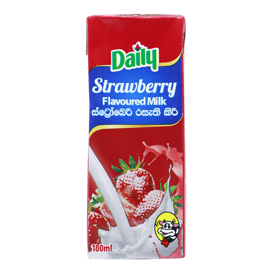 Daily strawberry flavored milk (180ml x case)