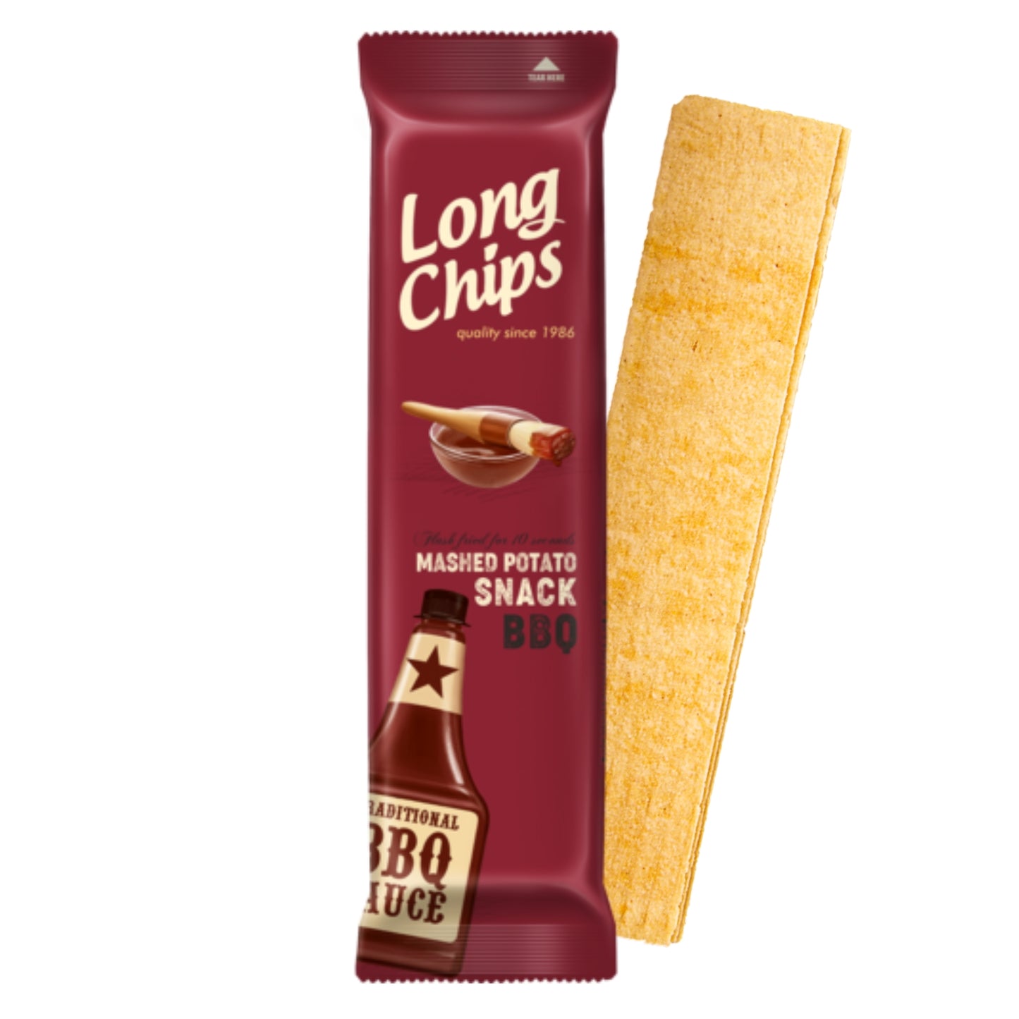Long chips - Mashed Potato snack BBQ 75g x 20Pkt