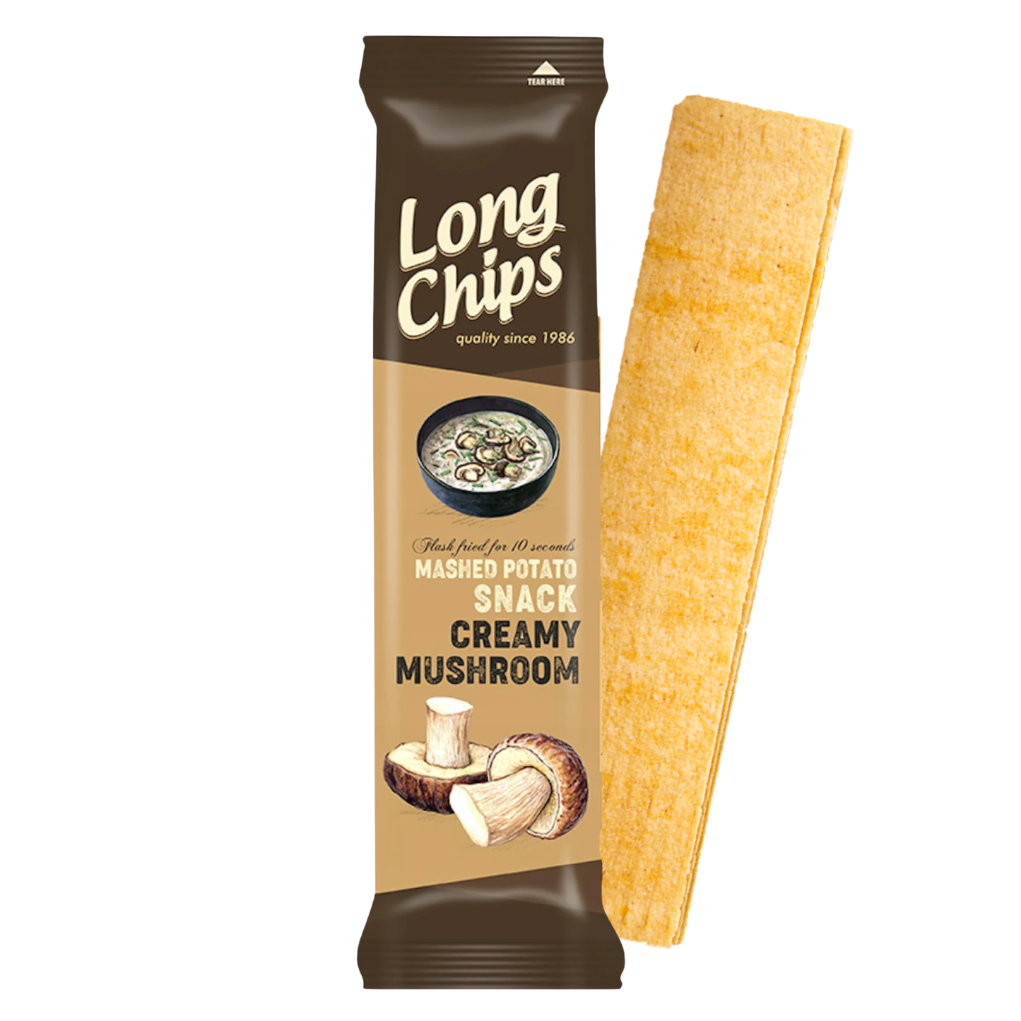 Long chips - Mashed Potato snack Creamy Mushroom 75g x 20Pkt