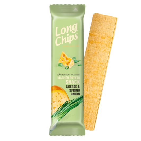 Long chips - Mashed Potato snack Cheese & Spring Onion 75g x 20Pkt