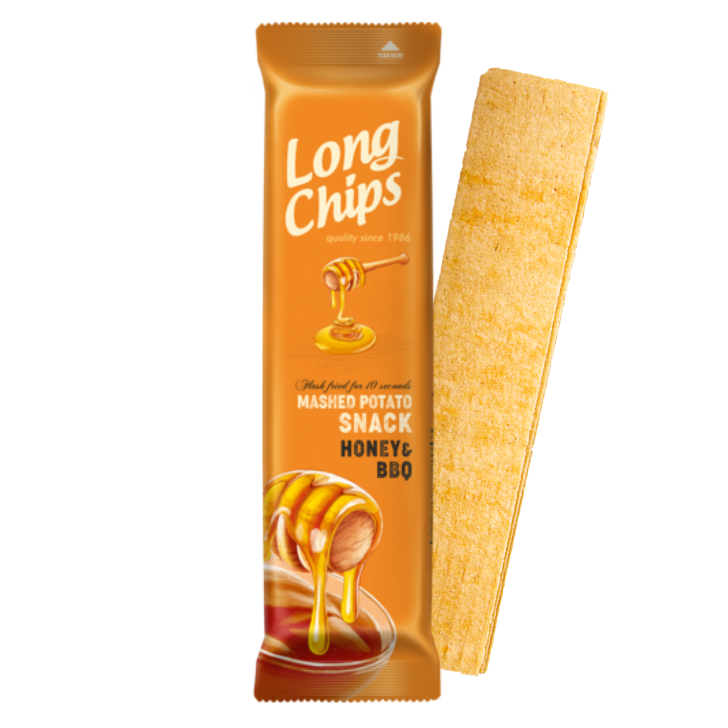 Long chips - Mashed Potato snack Honey & BBQ 75g x 20Pkt