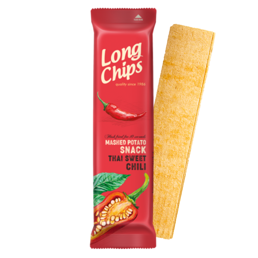 Long chips - Mashed Potato snack Thai Sweet Chili 75g x 20Pkt