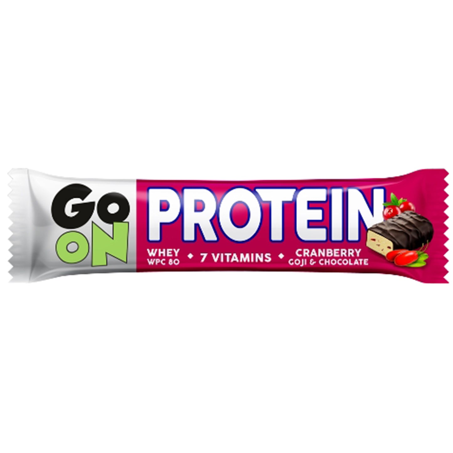 Go On Protein bar 20% with cranberry  and goji (50g x case)